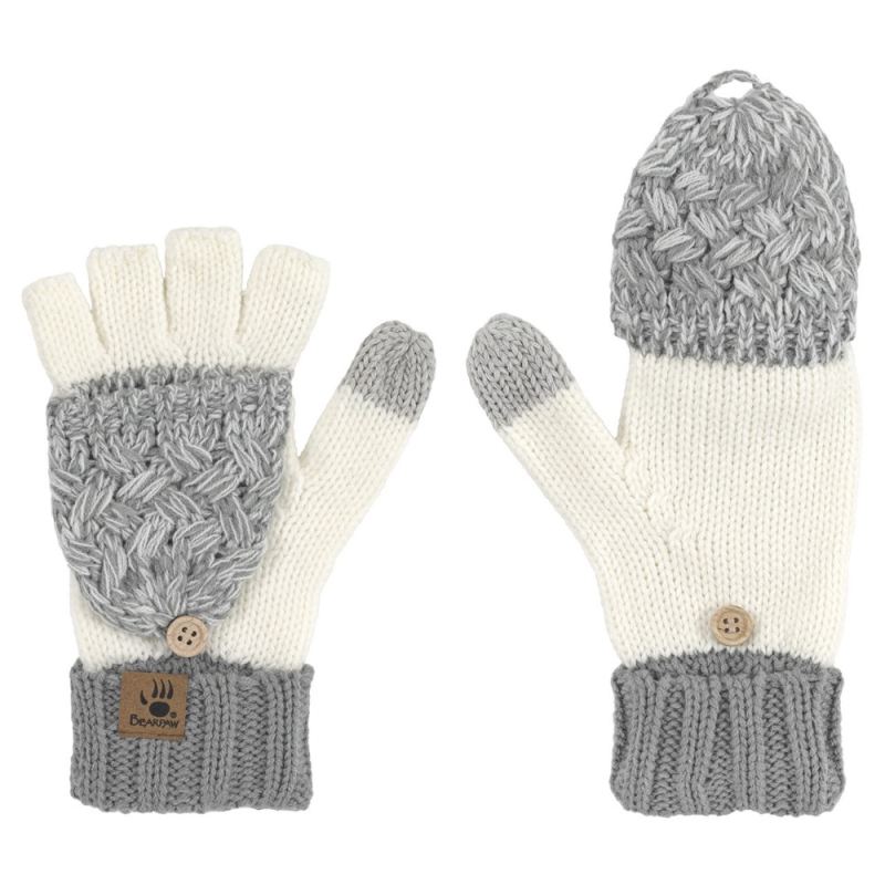 Bearpaw Women's Hat Glove Set 2Pk Lt Grey
