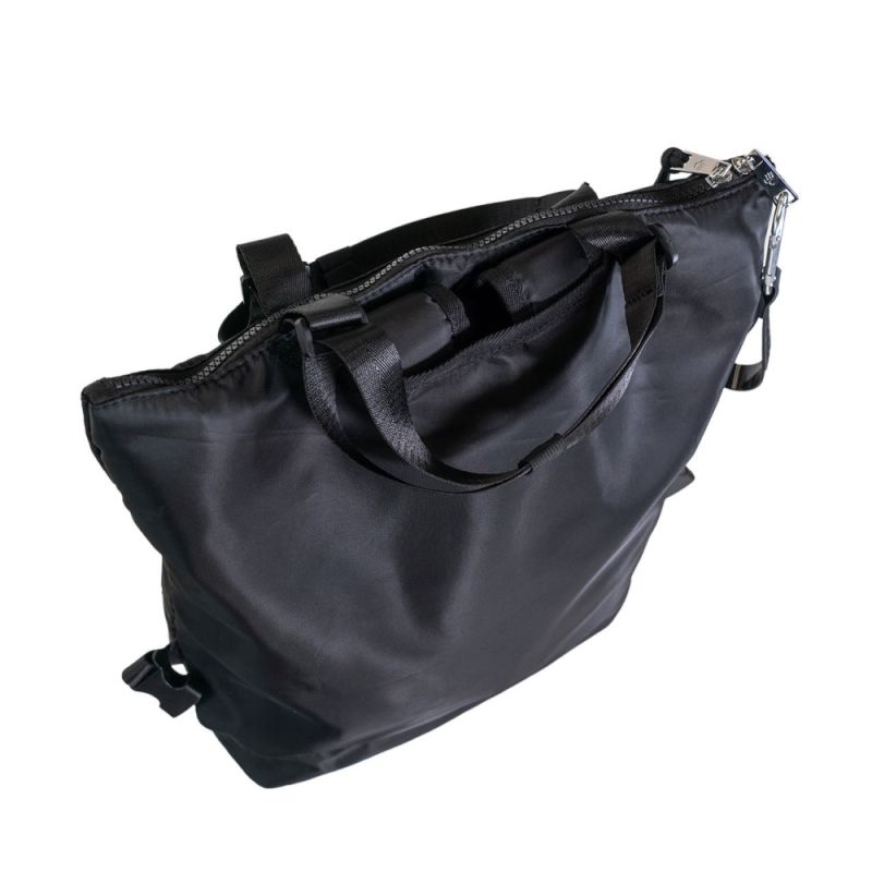 Bearpaw Men's Convertible Nylon Tote / Backpack Black