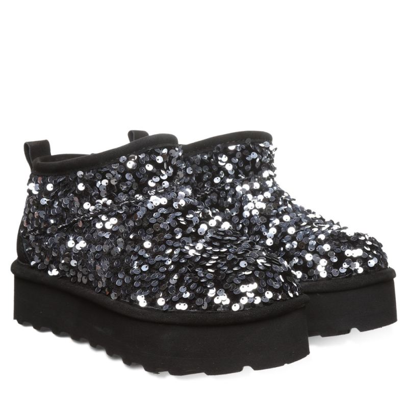 Bearpaw Women's Retro Super Shorty Sequin Silver Sequin