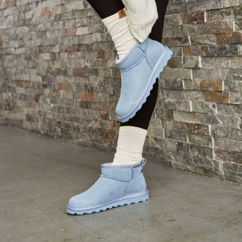 Bearpaw Women's Shorty Vegan Denim Blue