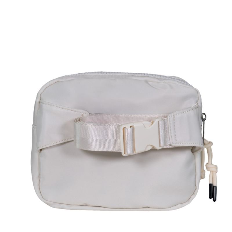 Bearpaw Square Double Zip Waist Bag/Sling Ivory