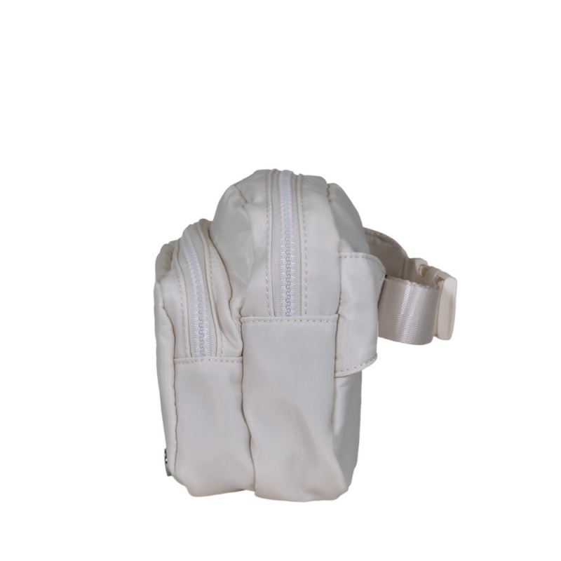 Bearpaw Square Double Zip Waist Bag/Sling Ivory