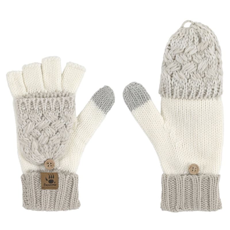 Bearpaw Hat Glove Set 2Pk Egret