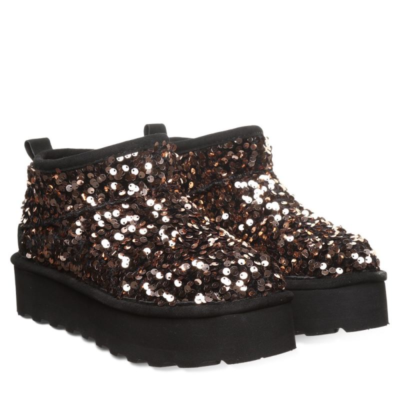 Bearpaw Women's Retro Super Shorty Sequin Gold Sequin