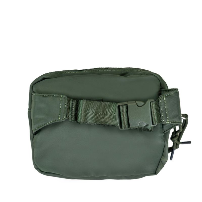 Bearpaw Men's Square Double Zip Waist Bag/Sling Olive