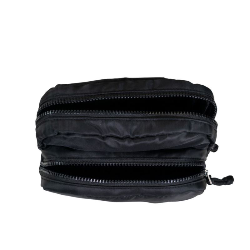 Bearpaw Men's Square Double Zip Waist Bag/Sling Black