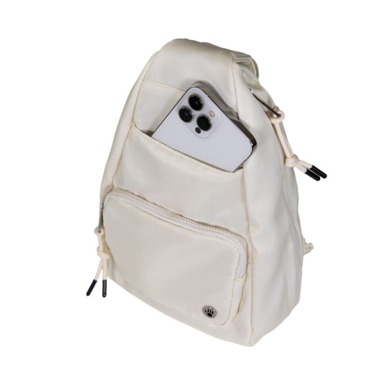 Bearpaw Women's Sporty Convertible Backpack/Sling Ivory